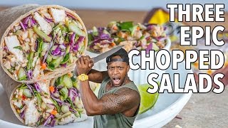 3 Epic Healthy AF Chopped Salads  3 Ensaladas Picadas [upl. by Ytsur255]