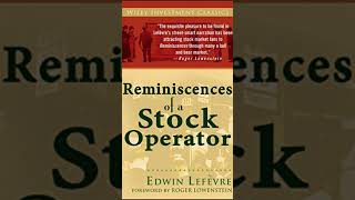 book Reminiscences of a Stock Operator by Edwin Lefevre tradingstrategy trading investment [upl. by Obed]