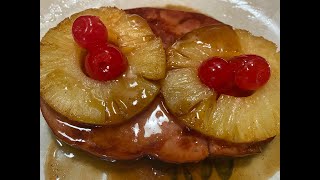 Glazed Pineapple Ham Steak Recipe [upl. by Nipsirc]