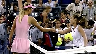 Maria Sharapova vs Virginia Ruano Pascual 2003 US Open R1 Highlights [upl. by Sicular338]