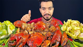 ASMR EATING KING SIZE CRAB FRY EATING SHOW  ASMR MUKBANG SEAFOOD BOIL GIANT KING CRAB EATING SOUND [upl. by Ajnin]