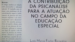 Resenhas dialogadas  Psicanálise e Educação Especial [upl. by Eendys813]