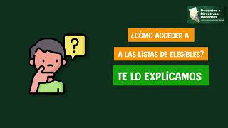 COMO ACCEDER A LA LISTA ELEGIBLE [upl. by Anyahs]