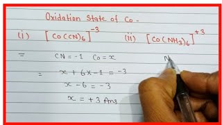 oxidation state of Cobalt ll कोबाल्ट की ऑक्सीकरण संख्या कैसे निकालें।। class 12th [upl. by Iilek928]