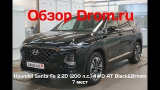 Hyundai Santa Fe 2019 22D 200 лс 4WD AT BlackampBrown 7 мест  видеообзор [upl. by Anitneuq558]