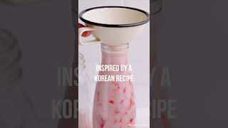 Strawberry milk HEAVEN Sweet summer drink recipe☀️ [upl. by Ydissahc]