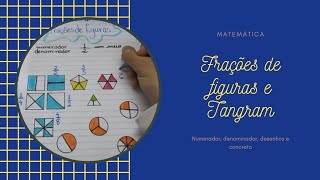 Como encontrar Frações de figuras e frações do Tangram  vídeo 2 [upl. by Aneen]