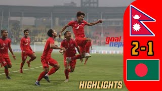 Nepal VS Bangladesh 21 Goals Finals Highlights Tri Nation Football Tournament 2021 [upl. by Teador]