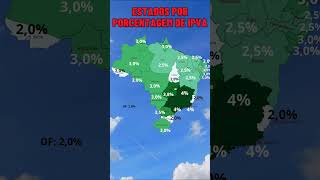 Alíquota do IPVA em cada estado do Brasil [upl. by Henson]