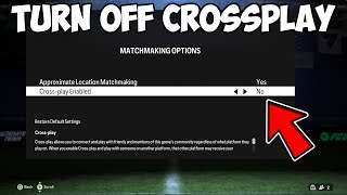 HOW TO TURN OFF CROSSPLAY ON EAFC 24 ULTIMATE TEAM [upl. by Idna]