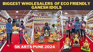 BIGGEST ECO FRIENDLY GANESH MURTI WHOLESALER  SK ARTS PUNE 2024 THEME BASED ECOFRIENDLY IDOLS [upl. by Alric]