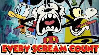 Every scream count from Mickey Mouse Shorts [upl. by Halyahs320]