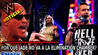 Noticias WWE  Por Qué Jade Cargill NO en Elimination Chamber CM Punk Habla de LESIÓN The Rock [upl. by Cyprian]