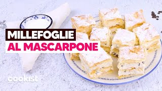 Millefoglie con crema al mascarpone e gocce di cioccolato un dolce facile e goloso da provare [upl. by Aralomo]