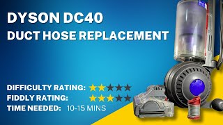 How To Replace The Lower Duct Hose On Your Dyson DC40 By Spare and Square [upl. by Nosaj]