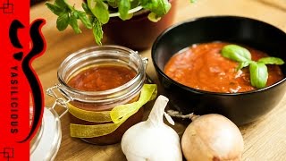 TOMATENSOßE für PIZZA  Pizzasauce einfach selbst machen  Pizzasoße [upl. by Faunie574]