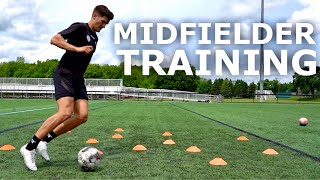 Individual Midfielder Training Session  Technical Training Drills For Midfielders [upl. by Ryley]