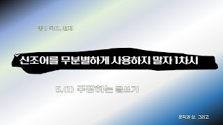 주장하는 글쓰기 신조어를 무분별하게 사용하지 말자 1차시 중 3 국어 천재교육 [upl. by Pelagia104]