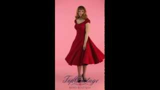 TopVintage  50s Dolores Doll swing dress red [upl. by Aitekram49]