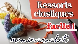 Comment faire des Ressorts élastiques pour tentacules pieuvre  crinière licorne etc au crochet [upl. by Stine211]