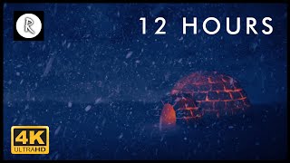 Snowstorm Blizzard amp Howling Winds  12 Hours Relaxing Sounds for Sleep Insomnia amp Spa [upl. by Bernete]