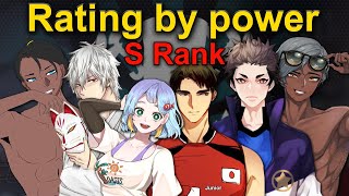 The Spike Volleyball 3x3 TOP Players S RANK Mobile version Rating by power S rank Characteristics [upl. by Hercules]