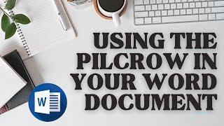 Using the pilcrowparagraph marksformatting marks in Word [upl. by Cattima]