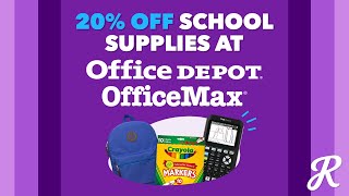 The Deal Download With Office Depot OfficeMax BacktoSchool Savings From Office Depot OfficeMax [upl. by Yddur]