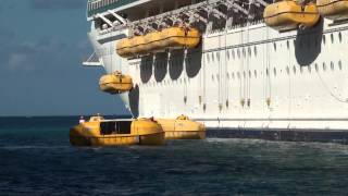 Independence of the Seas 2012 Transatlantic Lifeboat Testing [upl. by Tekla]