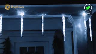 Brightown Christmas LED Twinkle Icicle String Lights Ice Cycle [upl. by Yssirc]