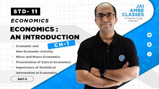 STD11 ECONOMICS CH1 ECONOMICSAN INRODUCTION DAY2  By Tarun Makhija Jai Ambe Classes [upl. by Nalak]