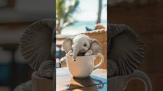 A baby elephant in a coffee cup [upl. by Yerffeg933]