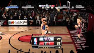 NBA Jam On Fire Edition Gameplay  Nets PetrovicLopez vs Blazers RoyWalton [upl. by Notyad]