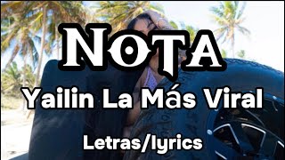 Nota  Yailin La Más Viral  letraslyrics [upl. by Ettenot]