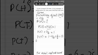 Maths trickprobabilityA coin is tossed 100 times [upl. by Aerdnad]