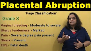 Placental abruption  Antepartum Hemorrhage  Clinical Types Grading Signs Symptoms Nursing Lecture [upl. by Nuahsyd]