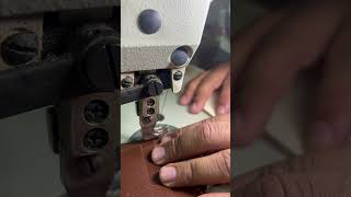 Making a leather wallet leather leatherart sewing leatherwork [upl. by Idalla]