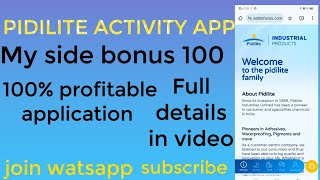 PIDILITE ACTIVITY APP full detail in Tamil💯💯 profitable app details inside video moneyearningapps [upl. by Ikkir221]