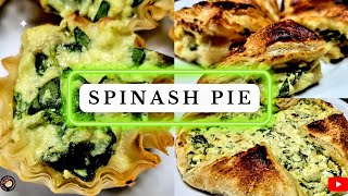 Spinach Pie Recipe  Puff Pastry Recipe  Spinach Phyllo Cups [upl. by Cornelle138]