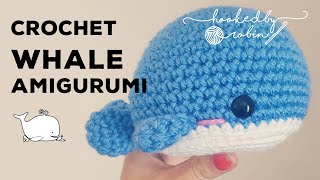 Crochet Amigurumi Whale Pattern  Step by Step Tutorial [upl. by Eniamart229]