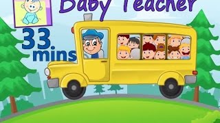 Wheels On The Bus amp More Videos  Nursery Rhymes Collection  From Baby Teacher [upl. by Eugenius]