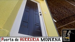 Cómo hacer una puerta moderna de herrería FÁCIL  Herrería [upl. by Drwde]