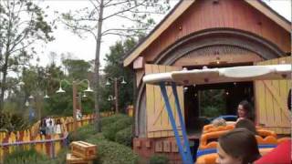 The Barnstormer at Goofys Wiseacre Farm Magic Kingdom Walt Disney World HD  Winter [upl. by Fabri]