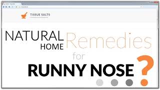 The Best Natural Remedy for Runny Nose  Tissue Salts  Kali Mur  Natural Remedies [upl. by Rimhsak273]