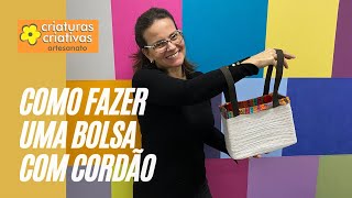 Como fazer uma bolsa com cordão [upl. by Alrac]