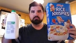 Rice Krispies Cereal Breakfast Challenge [upl. by Alf477]