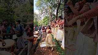 Kerala College Onam Celebration chendamelam dance girls viral seniorzmelam nikhilthamarassery [upl. by Fransen105]