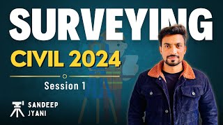 1 Introduction to Surveying  Civil Engineering 2024 sandeepjyani sscje2024civil surveying [upl. by Darcey]