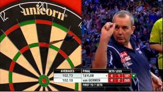 Taylor v van Gerwen  911  FINAL  World Darts Championship 2013 [upl. by Zitvaa]