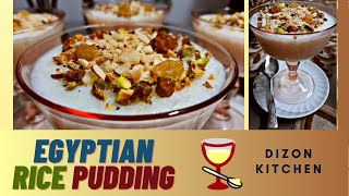 Egyptian Rice Pudding  Roz Bel Laban  رز باللبن [upl. by Wight]